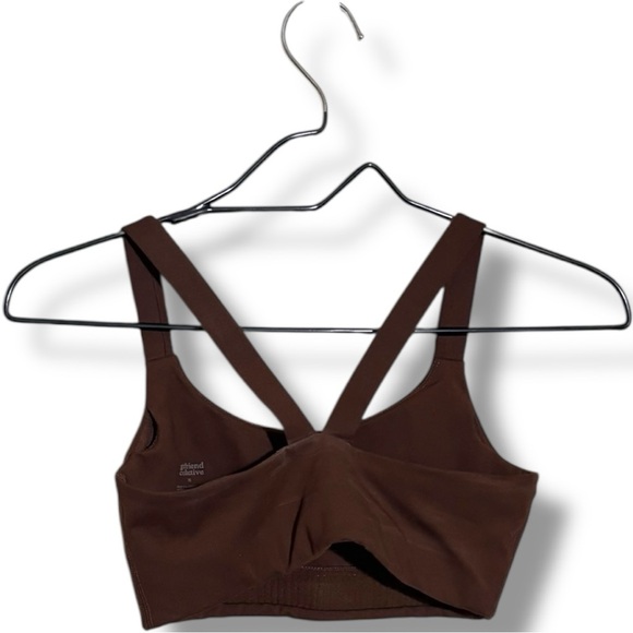 Girlfriend Collective Cocoa Racerback Supportive Thick Straps Sports Bra - Picture 4 of 8